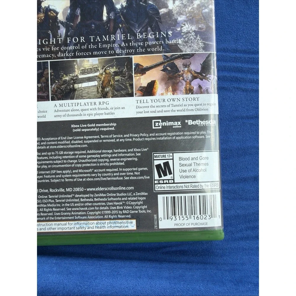 The Elder Scrolls Online: Tamriel Unlimited (Microsoft Xbox One) CIB complete